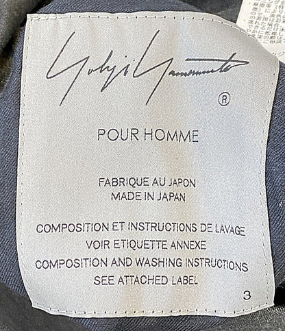 YOHJI YAMAMOTO POUR HOMME コート Ny C GROSGRAIN LINING PT RAGLAN COAT 24AW HO-C18-601 メンズ SIZE 3 ヨウジヤマモトプールオム