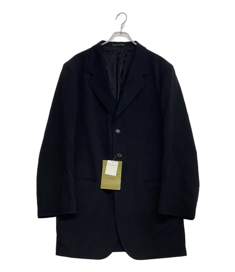 YOHJI YAMAMOTO POUR HOMME ジャケット WOOL GABARDINE BACK OPENING JACKET HP-J41-100 メンズ SIZE 3 ヨウジヤマモトプールオム