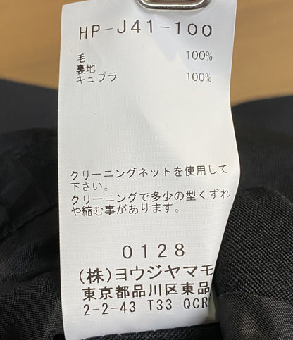 YOHJI YAMAMOTO POUR HOMME ジャケット WOOL GABARDINE BACK OPENING JACKET HP-J41-100 メンズ SIZE 3 ヨウジヤマモトプールオム