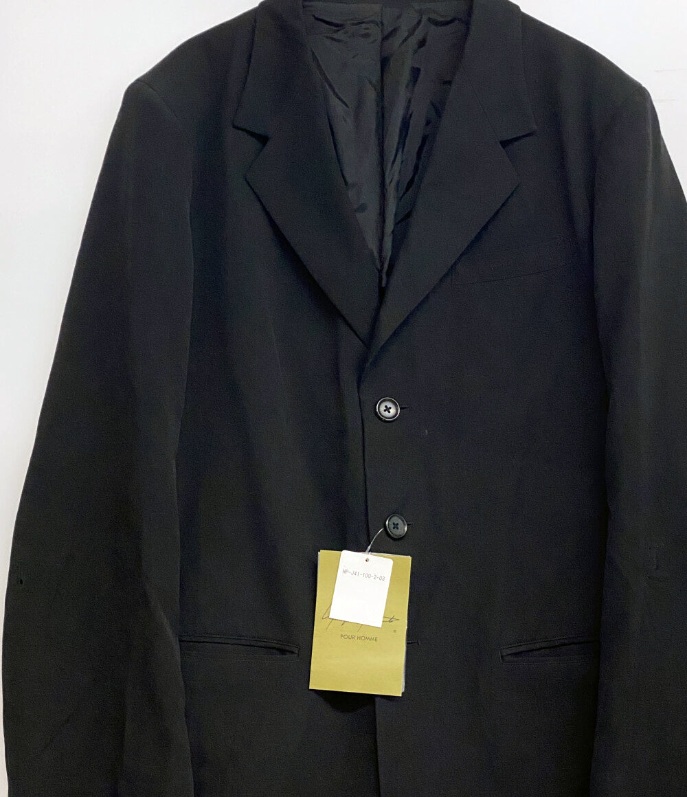 YOHJI YAMAMOTO POUR HOMME ジャケット WOOL GABARDINE BACK OPENING JACKET HP-J41-100 メンズ SIZE 3 ヨウジヤマモトプールオム