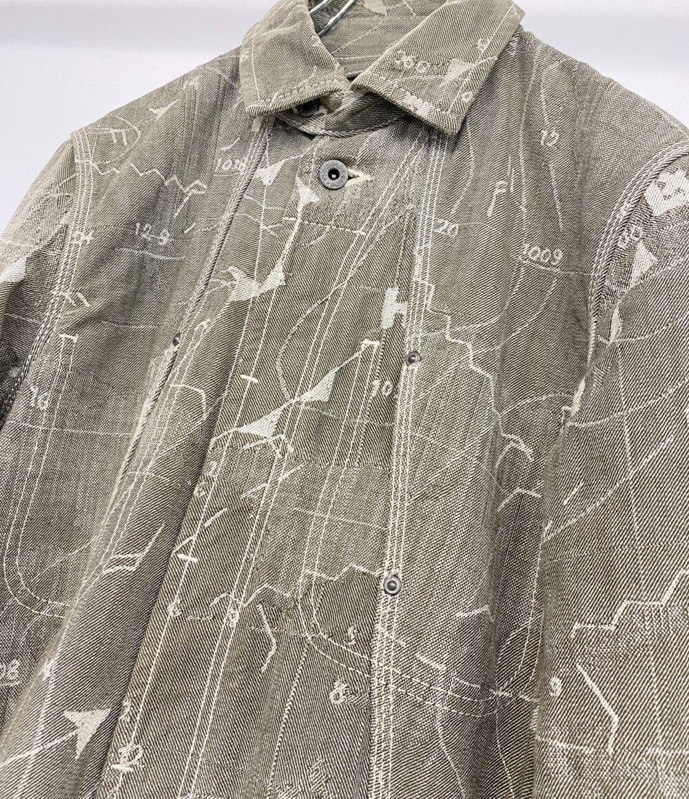 ISSEY MIYAKE デニムジャガードオールインワン 08SS ME81FI008 メンズ SIZE 1 イッセイミヤケ