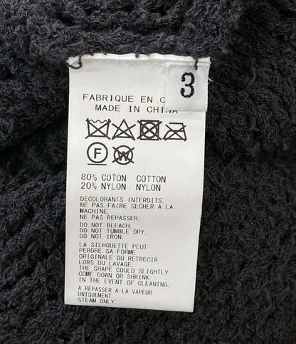 YOHJI YAMAMOTO POUR HOMME ニット DAMAGE PROCESSED GARTER ROUND NECK メンズ SIZE 3 ヨウジヤマモトプールオム