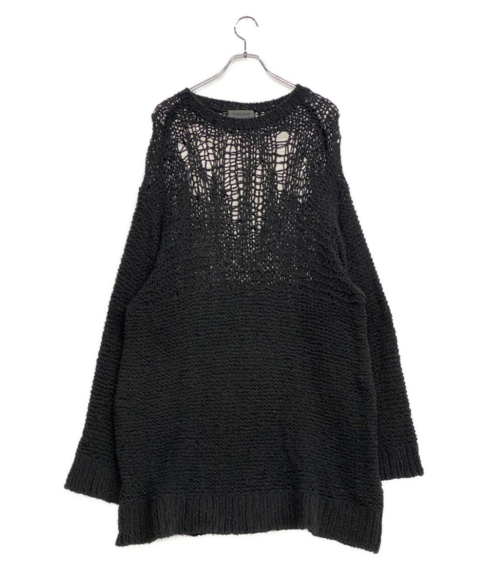 YOHJI YAMAMOTO POUR HOMME ニット DAMAGE PROCESSED GARTER ROUND NECK メンズ SIZE 3 ヨウジヤマモトプールオム