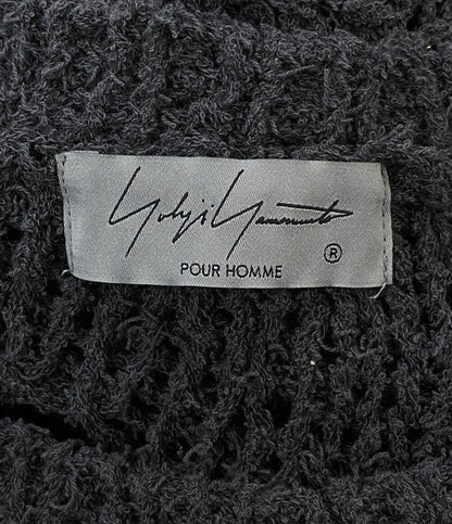 YOHJI YAMAMOTO POUR HOMME ニット DAMAGE PROCESSED GARTER ROUND NECK メンズ SIZE 3 ヨウジヤマモトプールオム