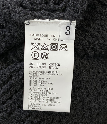 YOHJI YAMAMOTO POUR HOMME ニット DAMAGE PROCESSED GARTER ROUND NECK メンズ SIZE 3 ヨウジヤマモトプールオム