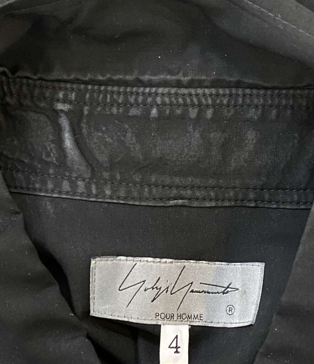 YOHJI YAMAMOTO POUR HOMME 長袖シャツ Cellulose Lawn Zip Button Blouse メンズ SIZE 4 ヨウジヤマモトプールオム