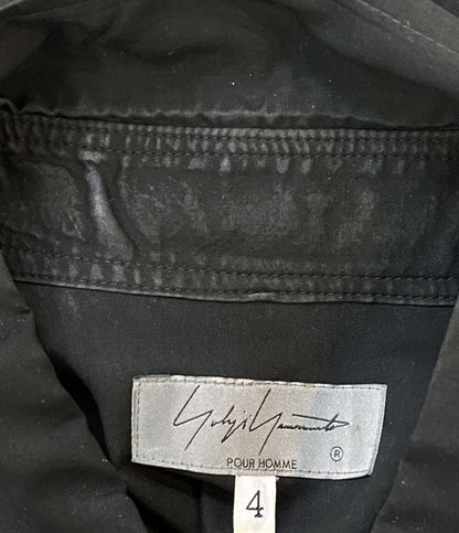 YOHJI YAMAMOTO POUR HOMME 長袖シャツ Cellulose Lawn Zip Button Blouse メンズ SIZE 4 ヨウジヤマモトプールオム
