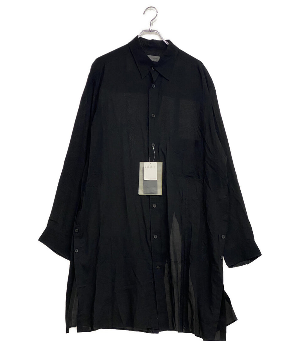 YOHJI YAMAMOTO POUR HOMME 長袖シャツ Cellulose Lawn Zip Button Blouse メンズ SIZE 4 ヨウジヤマモトプールオム