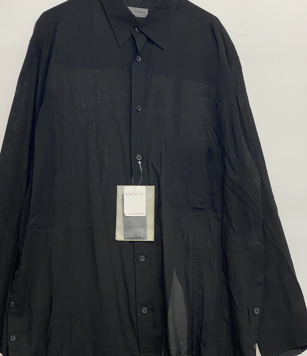YOHJI YAMAMOTO POUR HOMME 長袖シャツ Cellulose Lawn Zip Button Blouse メンズ SIZE 4 ヨウジヤマモトプールオム