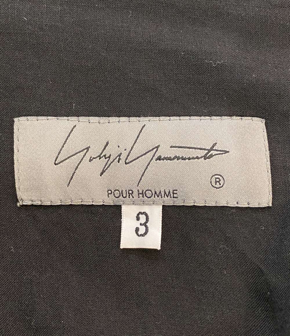YOHJI YAMAMOTO POUR HOMME 長袖シャツ CELLULOSE LOAN F TUCKED BLOUSE 24AW H0-B33-204 メンズ SIZE 3 ヨウジヤマモトプールオム