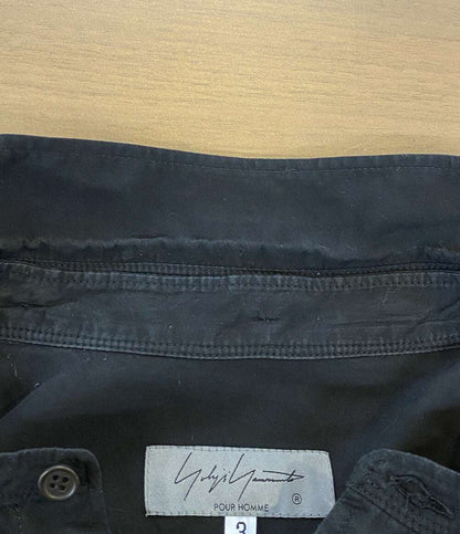 YOHJI YAMAMOTO POUR HOMME 長袖シャツ CELLULOSE LOAN F TUCKED BLOUSE 24AW H0-B33-204 メンズ SIZE 3 ヨウジヤマモトプールオム