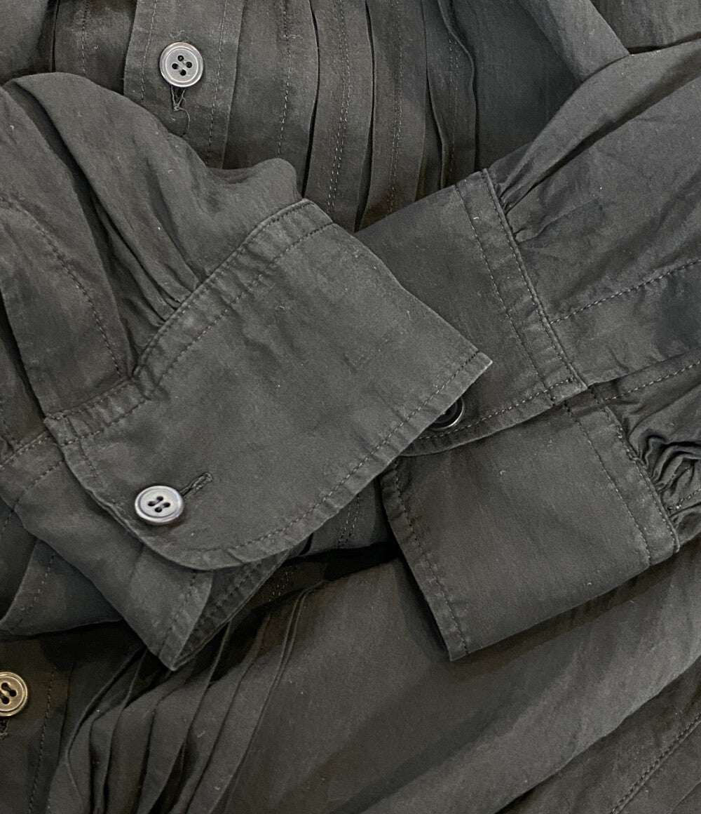 YOHJI YAMAMOTO POUR HOMME 長袖シャツ CELLULOSE LOAN F TUCKED BLOUSE 24AW H0-B33-204 メンズ SIZE 3 ヨウジヤマモトプールオム