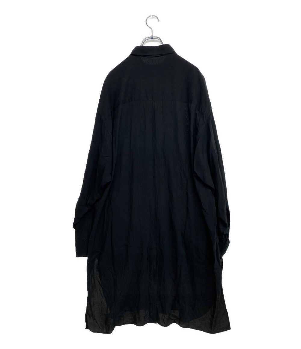 YOHJI YAMAMOTO POUR HOMME 長袖シャツ CELLULOSE LOAN F TUCKED BLOUSE 24AW H0-B33-204 メンズ SIZE 3 ヨウジヤマモトプールオム