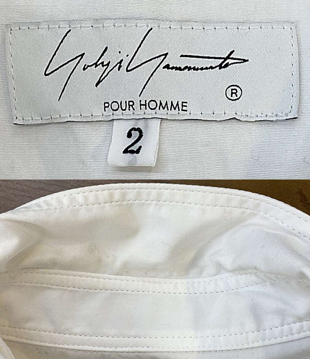 YOHJI YAMAMOTO POUR HOMME 長袖シャツ BROAD CHAIN STITCH BLOUSE WITH CLOTH 24AW HO-B68-514 メンズ SIZE 2 ヨウジヤマモトプールオム