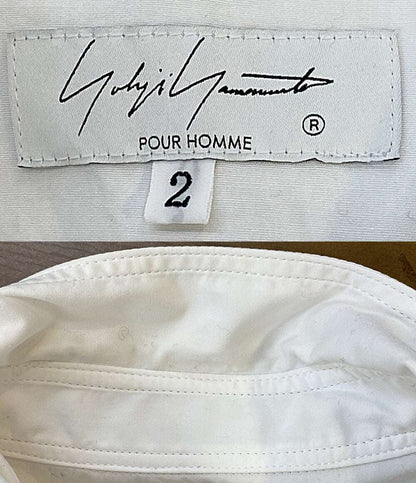 YOHJI YAMAMOTO POUR HOMME 長袖シャツ BROAD CHAIN STITCH BLOUSE WITH CLOTH 24AW HO-B68-514 メンズ SIZE 2 ヨウジヤマモトプールオム