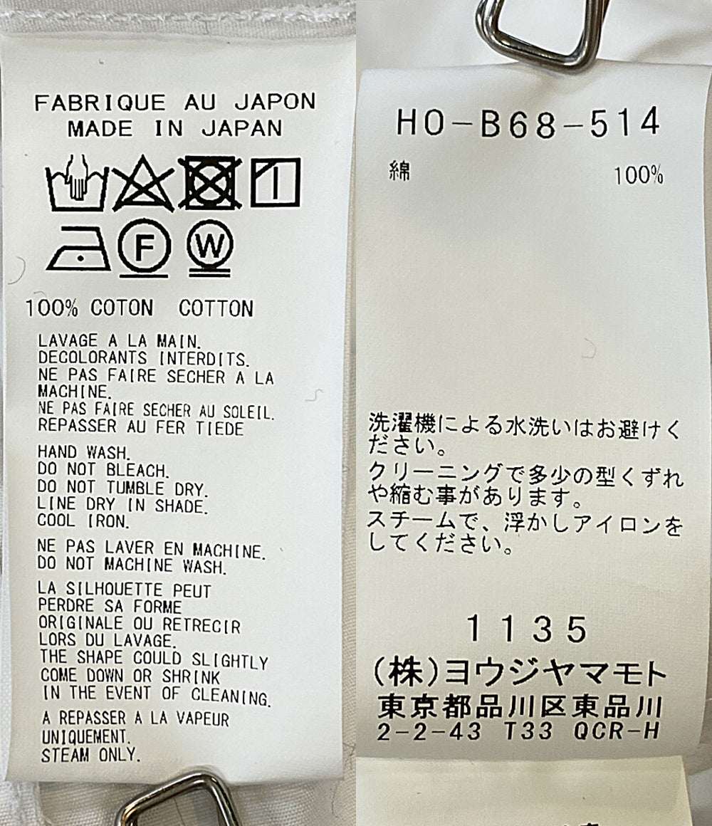 YOHJI YAMAMOTO POUR HOMME 長袖シャツ BROAD CHAIN STITCH BLOUSE WITH CLOTH 24AW HO-B68-514 メンズ SIZE 2 ヨウジヤマモトプールオム