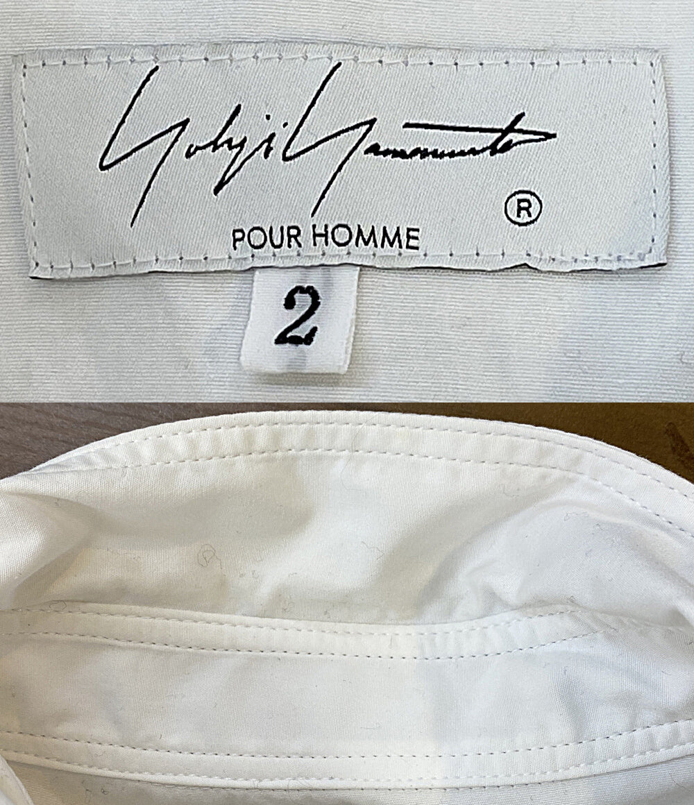 YOHJI YAMAMOTO POUR HOMME 長袖シャツ BROAD CHAIN STITCH BLOUSE