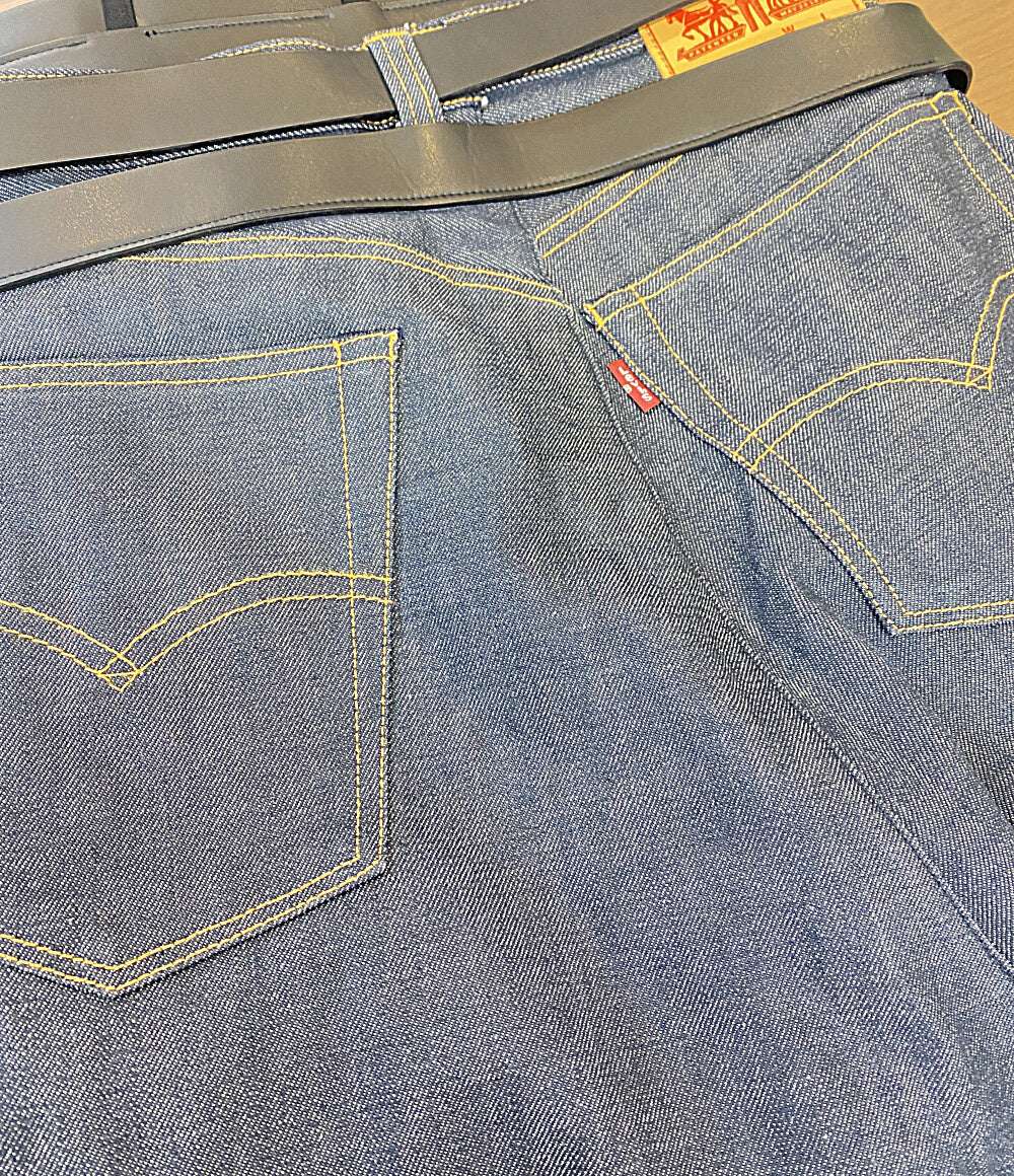 美品 JUNYA WATANABE COMME des GARCONS ベルテッドラップデニムパンツ 24AW JN-P102 レディース SIZE XS ジュンヤワタナベコムデギャルソン