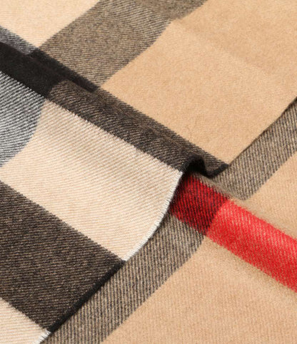 美品 BURBERRY ノバチェック カシミヤマフラー レディース バーバリー