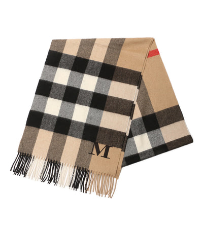 美品 BURBERRY ノバチェック カシミヤマフラー レディース バーバリー