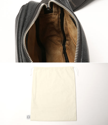 LOEWE メッセンジャーバッグ ペブル ブラック メンズ ロエベ