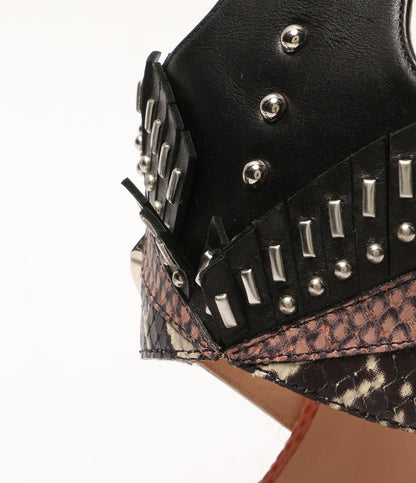 FENDI パイソン柄 スタッズ サンダル レディース SIZE 40 フェンディ