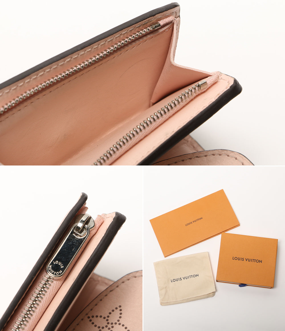 LOUIS VUITTON 三つ折り財布 マヒナ ポルトフォイユイリス XS ピンク レディース ルイ・ヴィトン