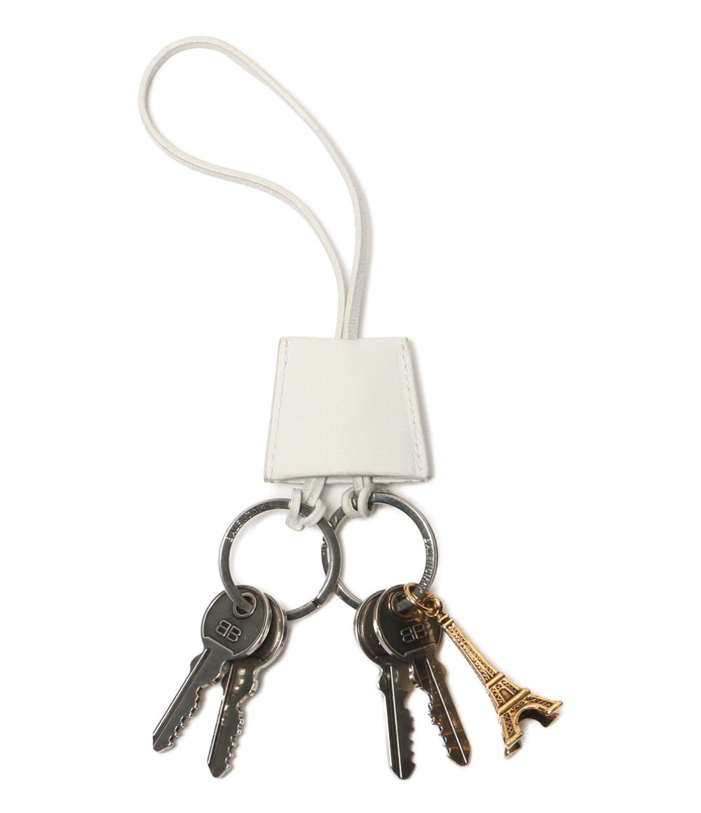 BALENCIAGA エッフェル チャーム キーリング ホワイト メンズ バレンシアガ