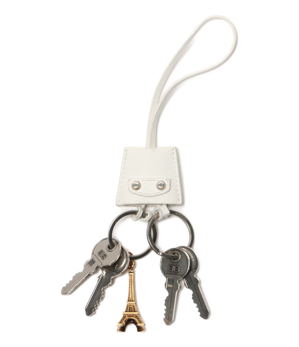 BALENCIAGA エッフェル チャーム キーリング ホワイト メンズ バレンシアガ