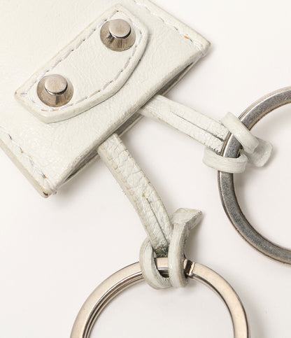 BALENCIAGA エッフェル チャーム キーリング ホワイト メンズ バレンシアガ