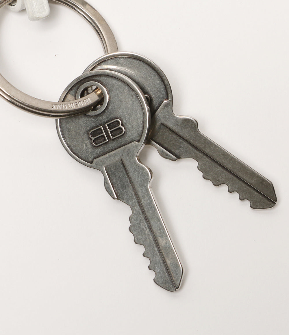 BALENCIAGA エッフェル チャーム キーリング ホワイト メンズ バレンシアガ