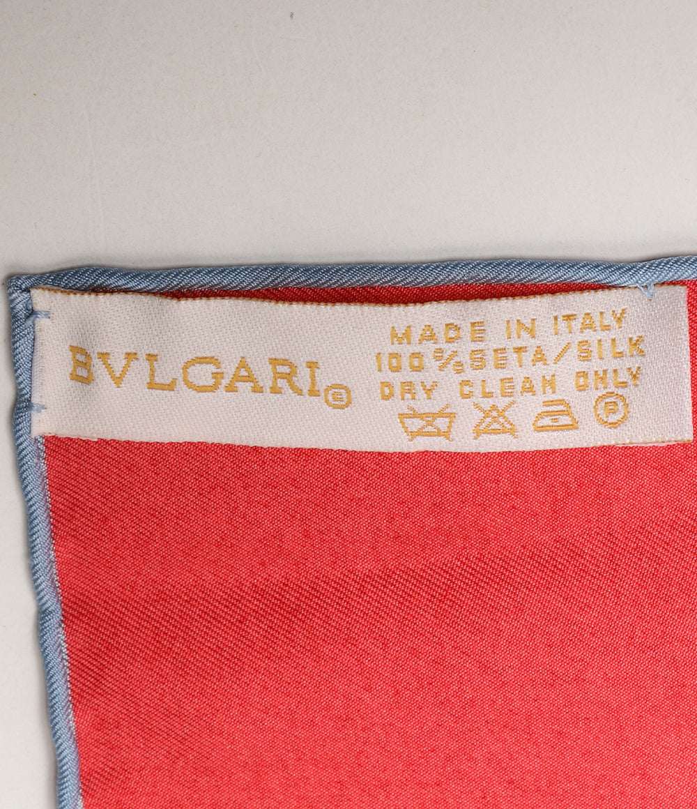 美品 BVLGARI スカーフ サーカス レッド Girotondo di Marionette Red レディース ブルガリ