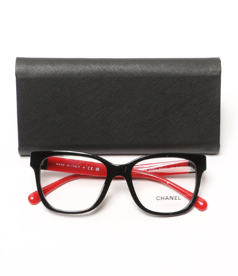 美品 CHANEL メガネ スクエア シェイプ オプティカル メンズ シャネル