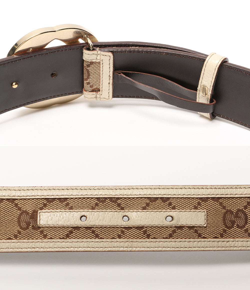GUCCI GG柄レザーベルト メンズ グッチ