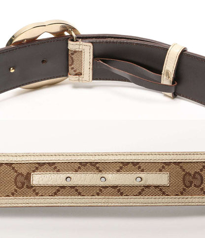 GUCCI GG柄レザーベルト メンズ グッチ