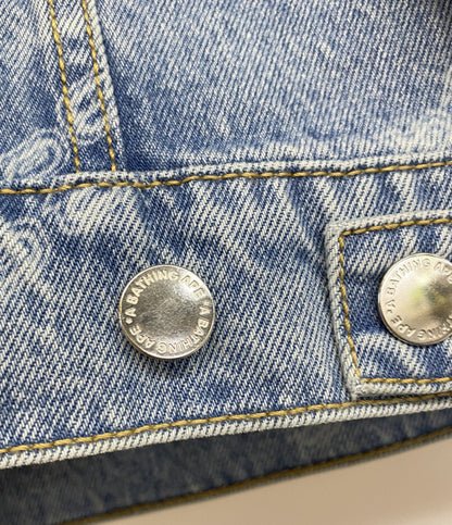 美品 A BATHING APE デニムジャケット HEXAGRAMASER DESTROY DENIM JACKET メンズ SIZE L アベイシングエイプ