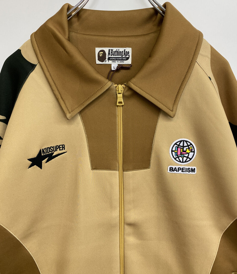 美品 A BATHING APE X KIDSUPER キッドスーパー ジャケット PATCHWORK TRACK JACKET 25SS メンズ SIZE L アベイシングエイプ