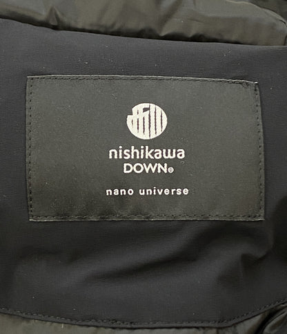 nano universe ダウンジャケット 西川ダウン スポーティーフードダウン メンズ SIZE L ナノユニバース