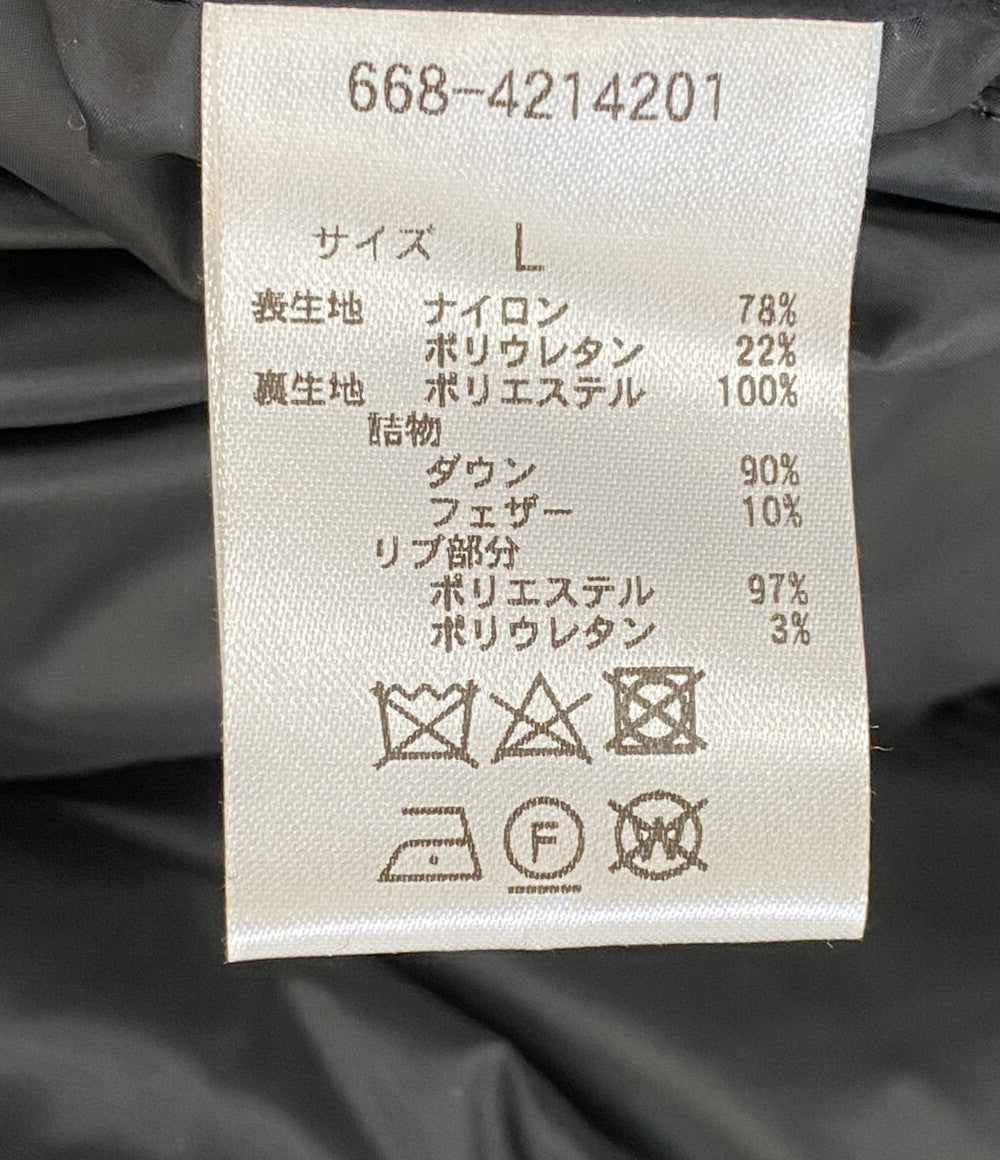 nano universe ダウンジャケット 西川ダウン スポーティーフードダウン メンズ SIZE L ナノユニバース