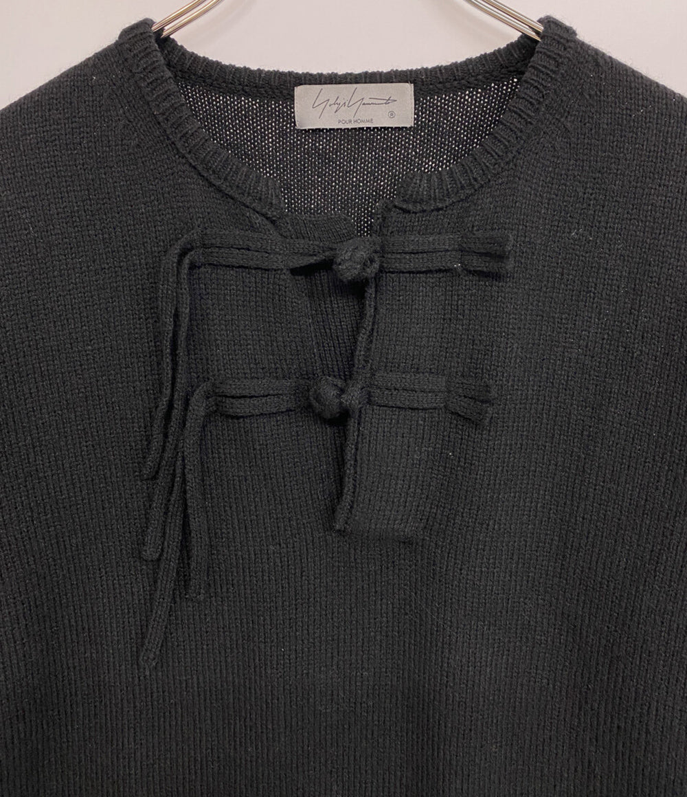 YOHJI YAMAMOTO POUR HOMME ニット CHINA BUTTON HENRY NECK KNIT 24AW メンズ SIZE 3 ヨウジヤマモトプールオム