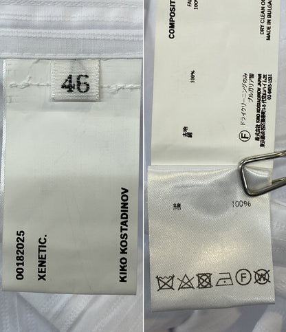 kiko kostadinov キコ・コスタディノフ 長袖シャツ white inex snap shirt メンズ SIZE 46