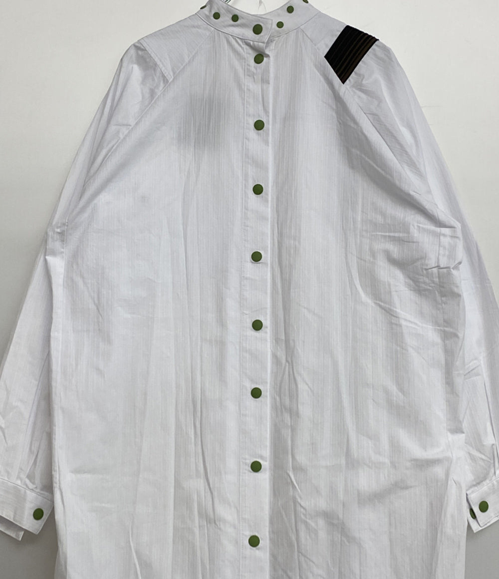 kiko kostadinov キコ・コスタディノフ 長袖シャツ white inex snap shirt メンズ SIZE 46