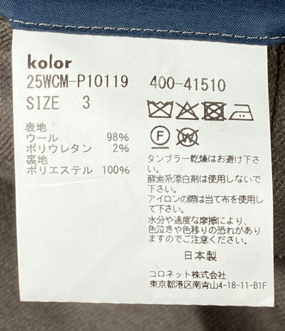kolor パンツ 25WCM-P10119 wool slucks メンズ SIZE 3 カラー