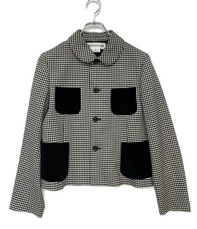 COMME des GARCONS GIRL 丸襟ベロアポケットジャケット 24AW NN-J006 レディース SIZE S コムデギャルソンガール