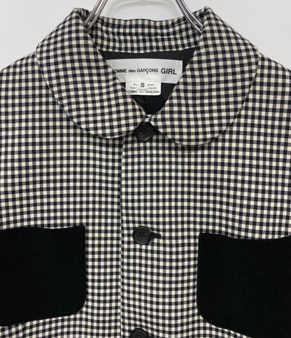 COMME des GARCONS GIRL 丸襟ベロアポケットジャケット 24AW NN-J006 レディース SIZE S コムデギャルソンガール