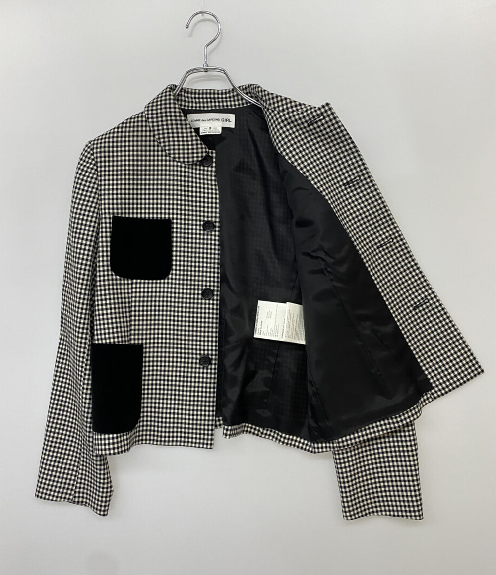 COMME des GARCONS GIRL 丸襟ベロアポケットジャケット 24AW NN-J006