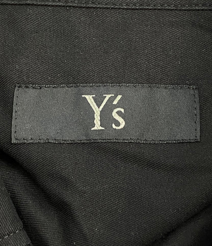 Y's 半袖シャツ CELLULOSE VIYELLA FRONT TUCKED BLOUSE 24SS レディース SIZE 2 ワイズ