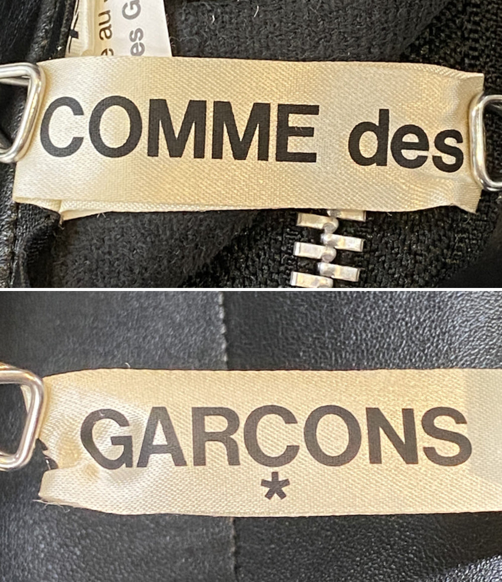 COMME des GARCONS フェイクレザー吊りスカート 24AW GN-A004 レディース SIZE XS コムデギャルソン