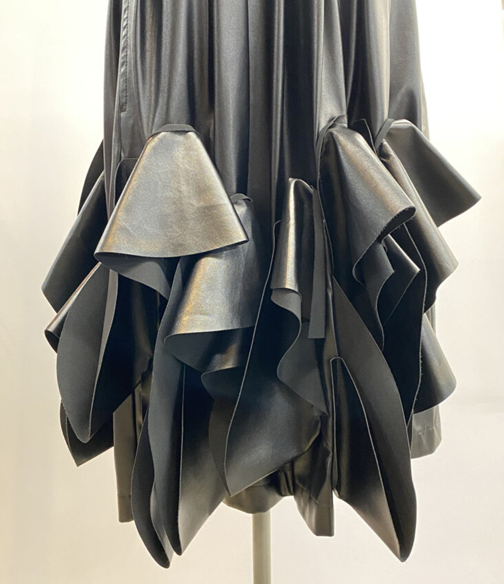 COMME des GARCONS フェイクレザー吊りスカート 24AW GN-A004 レディース SIZE XS コムデギャルソン