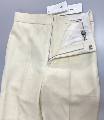 BLAMINK シルクリネンバックギャザーストレートパンツ レディース SIZE 36 ブラミンク